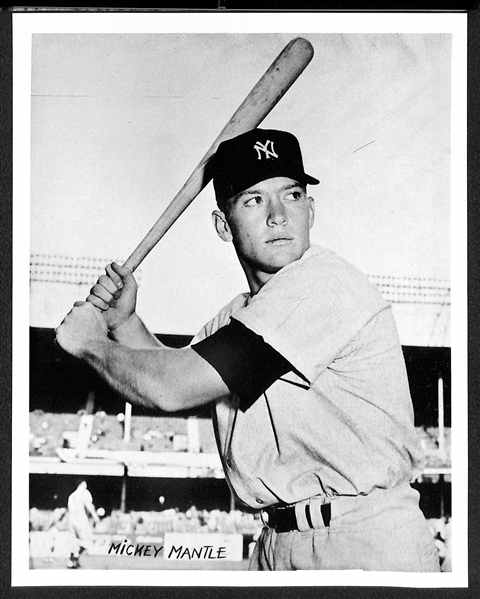 Early 1950's Mickey Mantle Original Team Issue/Photo Pack 8x10 Photo (Image Used for 1951 Wheaties Card)